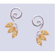 925 sterling silver earring with Citrine Stone,ER-0033